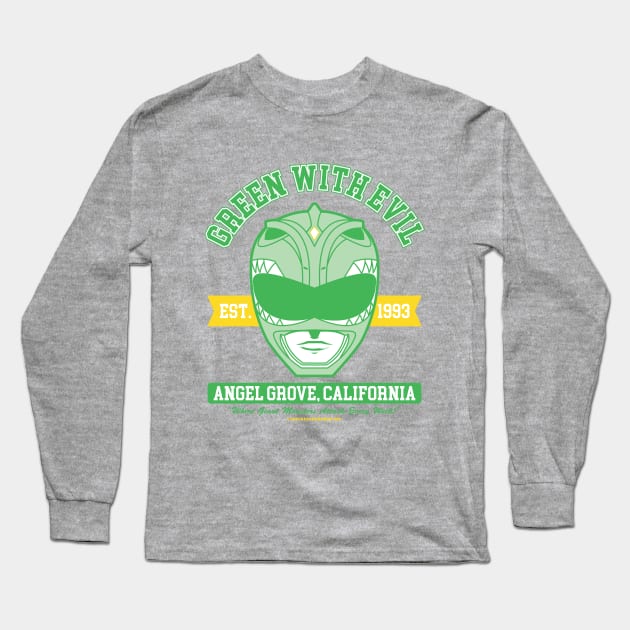 Green With Evil Long Sleeve T-Shirt by MoustacheRoboto